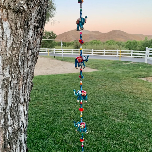 Blue Elephants Beaded Strand Door Wall Garland - Picture 6 of 10